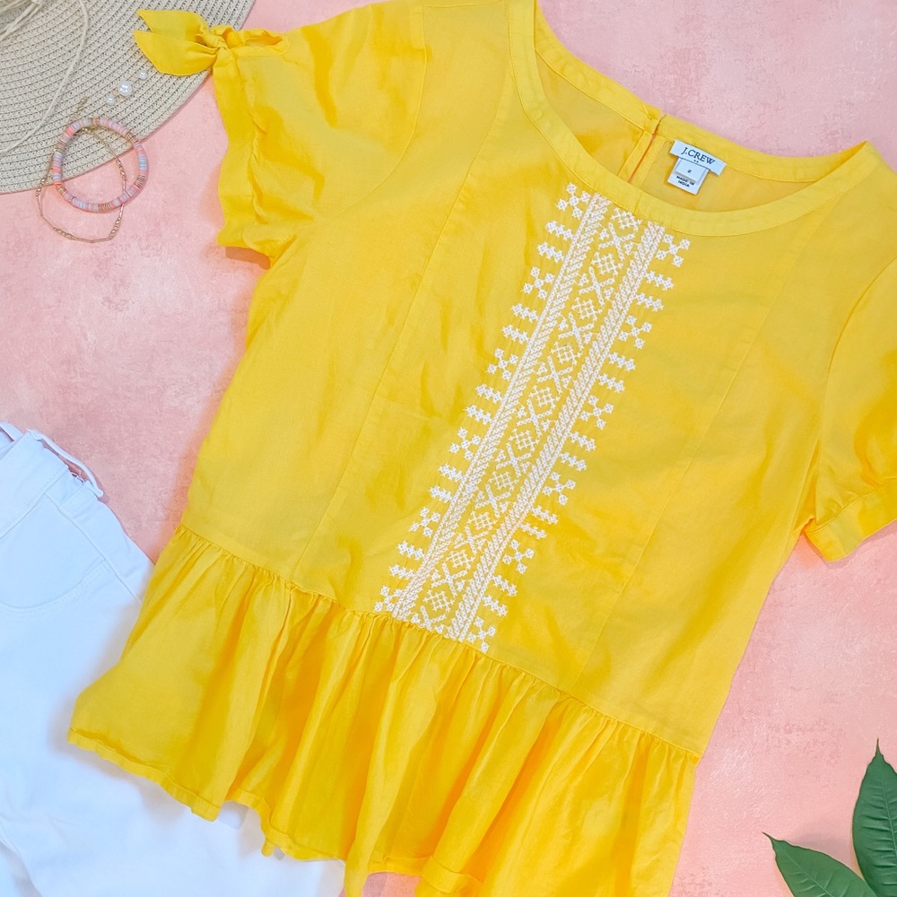 J Crew Yellow Blouse
